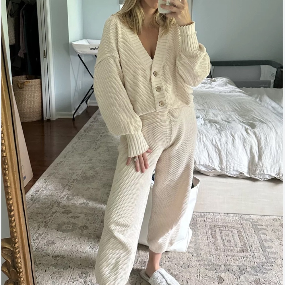 NWT Free People Hailee Cardi Set Medium Ivory - Picture 6 of 6